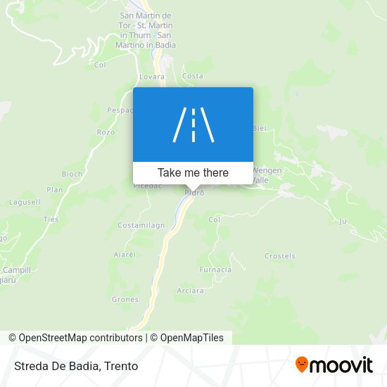 Streda De Badia map