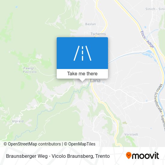Braunsberger Weg - Vicolo Braunsberg map