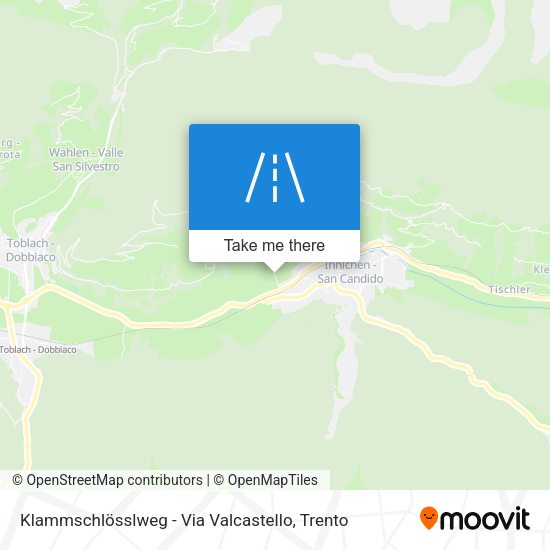 Klammschlösslweg - Via Valcastello map