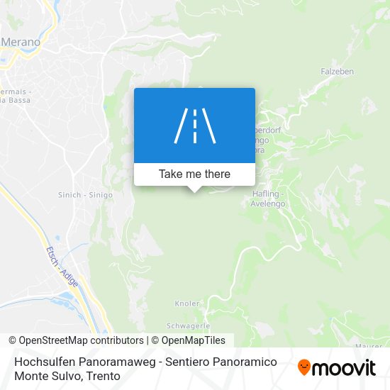 Hochsulfen Panoramaweg - Sentiero Panoramico Monte Sulvo map
