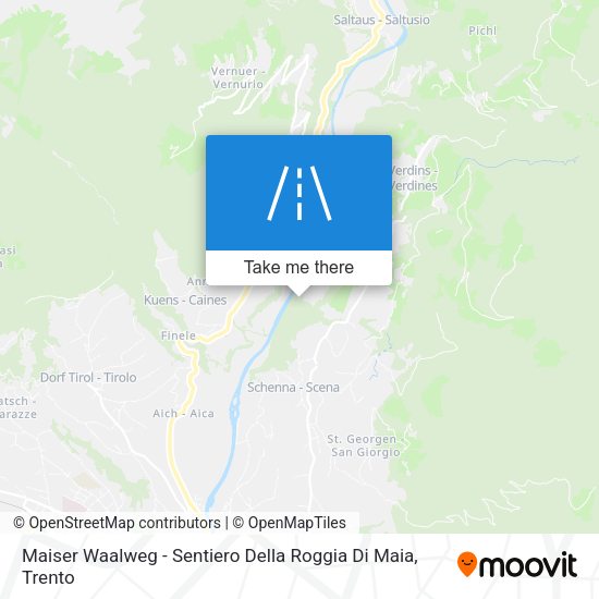 Maiser Waalweg - Sentiero Della Roggia Di Maia map