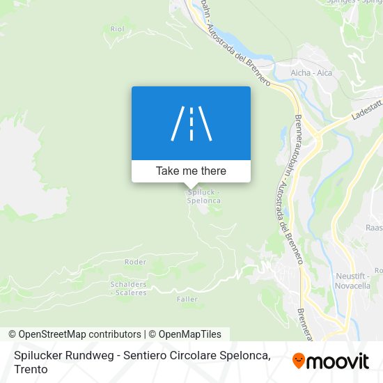 Spilucker Rundweg - Sentiero Circolare Spelonca map