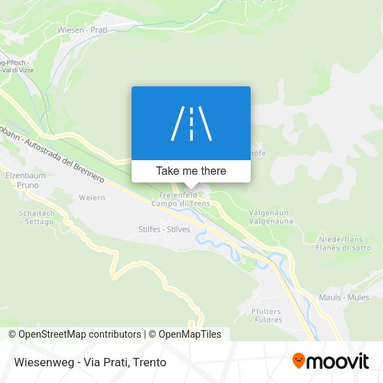 Wiesenweg - Via Prati map