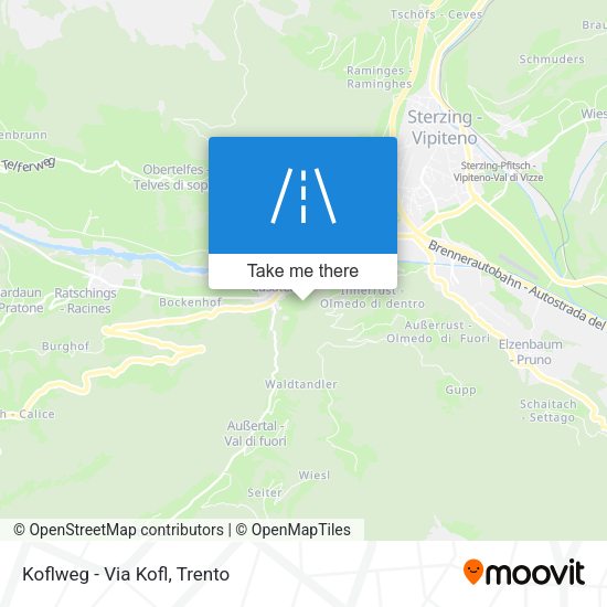 Koflweg - Via Kofl map