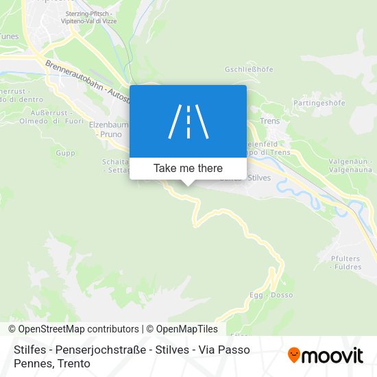 Stilfes - Penserjochstraße  -  Stilves - Via Passo Pennes map