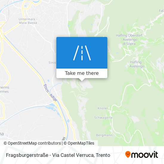 Fragsburgerstraße - Via Castel Verruca map