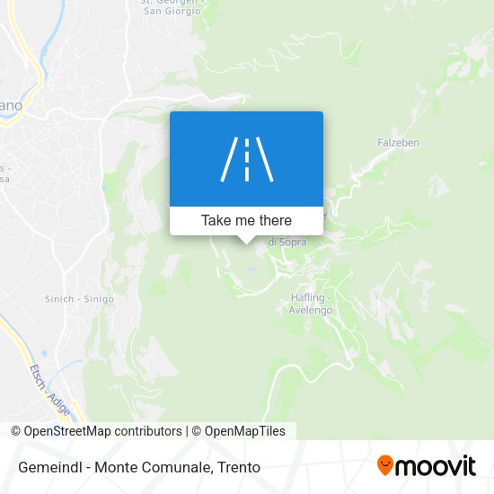 Gemeindl - Monte Comunale map