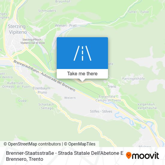 Brenner-Staatsstraße - Strada Statale Dell'Abetone E Brennero map