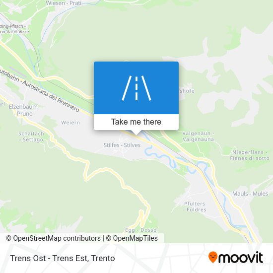 Trens Ost - Trens Est map