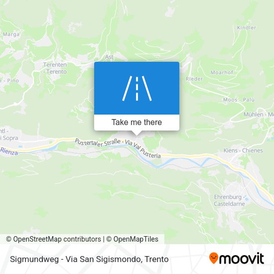 Sigmundweg - Via San Sigismondo map