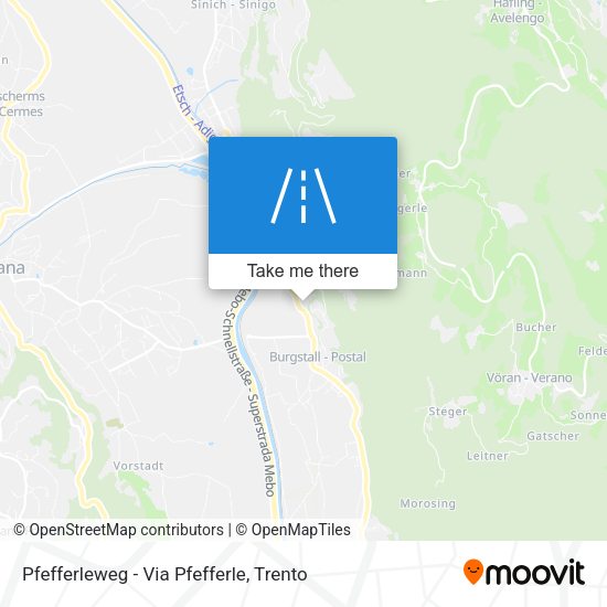 Pfefferleweg - Via Pfefferle map