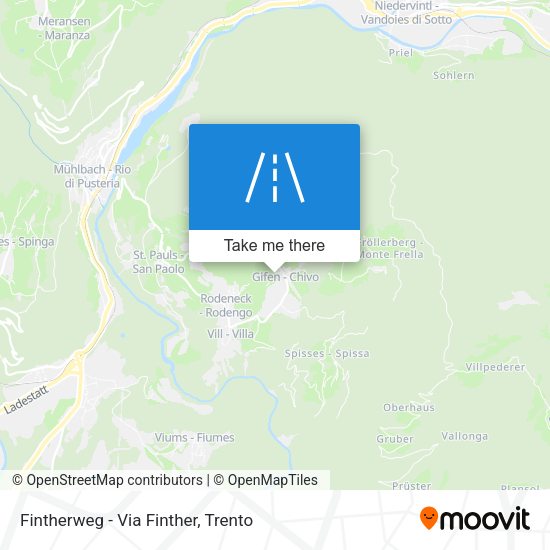 Fintherweg - Via Finther map