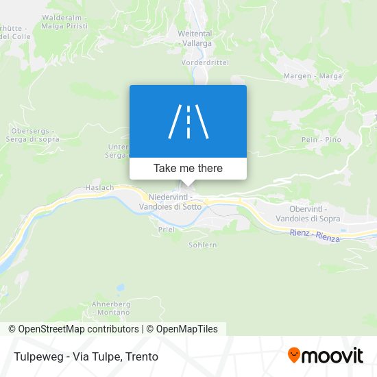 Tulpeweg - Via Tulpe map