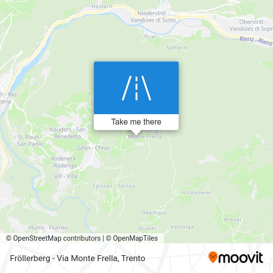 Fröllerberg - Via Monte Frella map