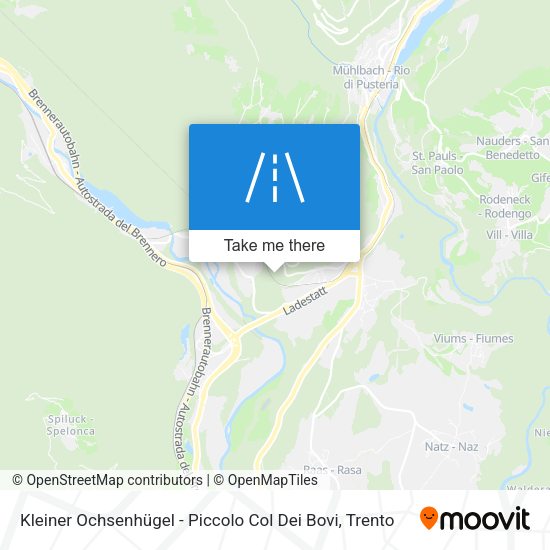 Kleiner Ochsenhügel - Piccolo Col Dei Bovi map