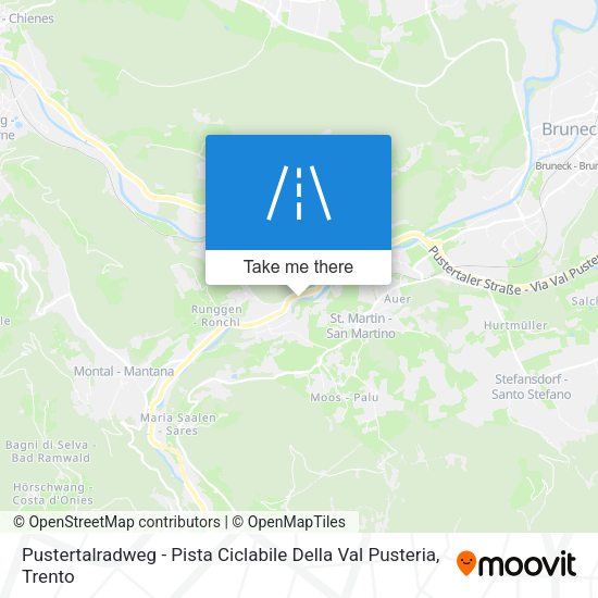 Pustertalradweg - Pista Ciclabile Della Val Pusteria map