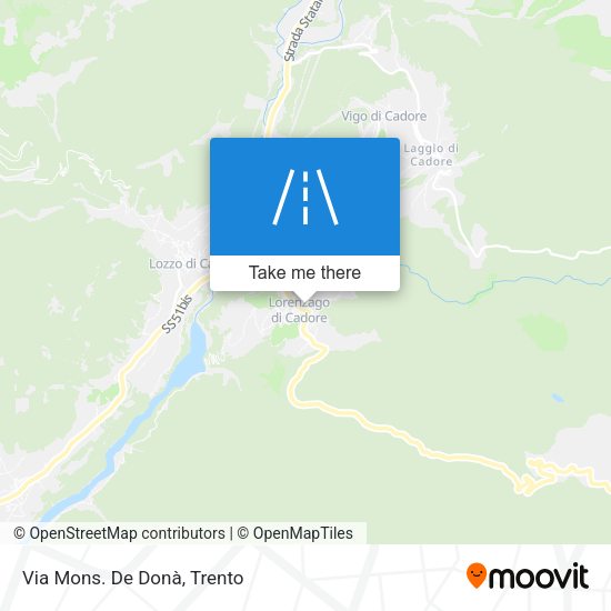 Via Mons. De Donà map
