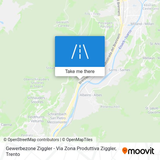 Gewerbezone Ziggler - Via Zona Produttiva Ziggler map
