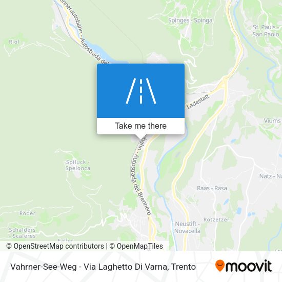Vahrner-See-Weg - Via Laghetto Di Varna map