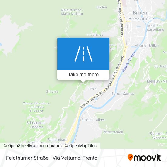 Feldthurner Straße - Via Velturno map
