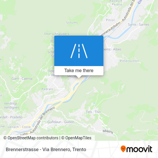 Brennerstrasse - Via Brennero map