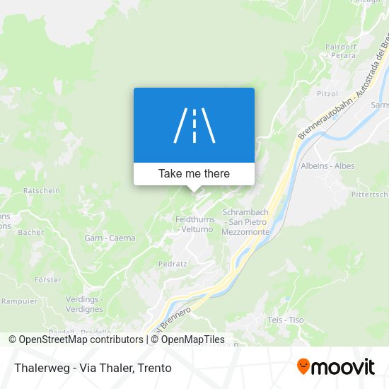 Thalerweg - Via Thaler map