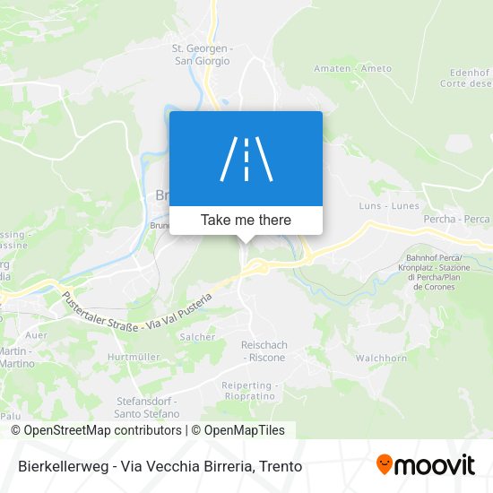 Bierkellerweg - Via Vecchia Birreria map