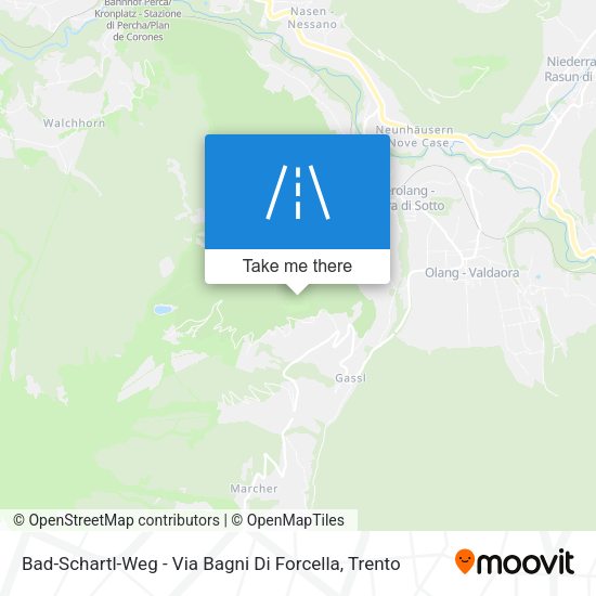Bad-Schartl-Weg - Via Bagni Di Forcella map