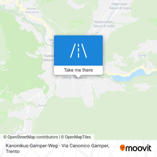 Kanonikus-Gamper-Weg - Via Canonico Gamper map