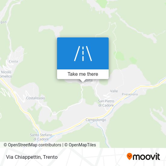 Via Chiappettin map