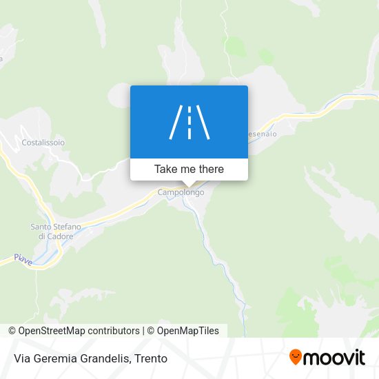 Via Geremia Grandelis map