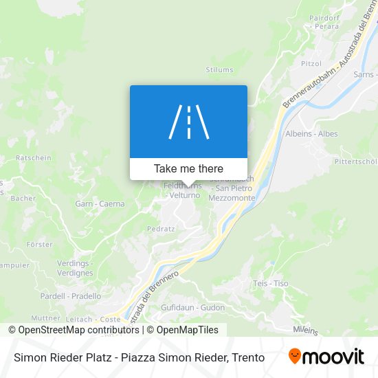Simon Rieder Platz - Piazza Simon Rieder map
