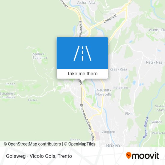 Golsweg - Vicolo Gols map
