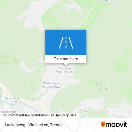 Lackenweg - Via Lacken map