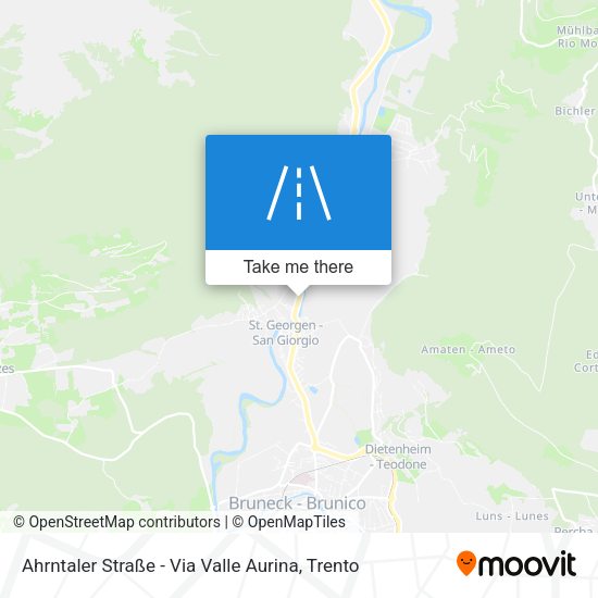 Ahrntaler Straße - Via Valle Aurina map