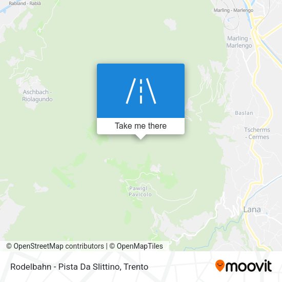 Rodelbahn - Pista Da Slittino map