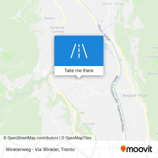 Winklerweg - Via Winkler map