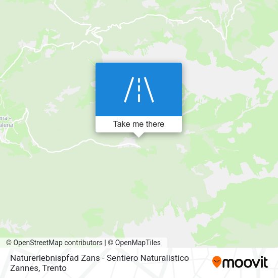 Naturerlebnispfad Zans - Sentiero Naturalistico Zannes map