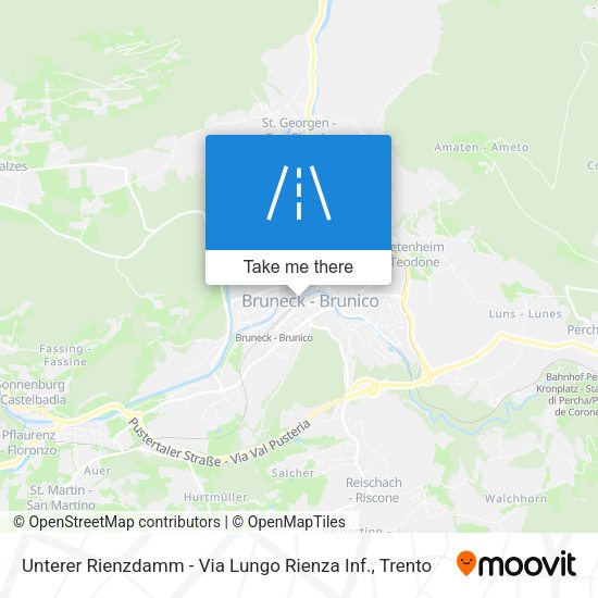 Unterer Rienzdamm - Via Lungo Rienza Inf. map