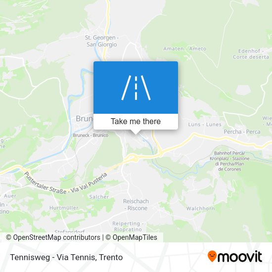 Tennisweg - Via Tennis map