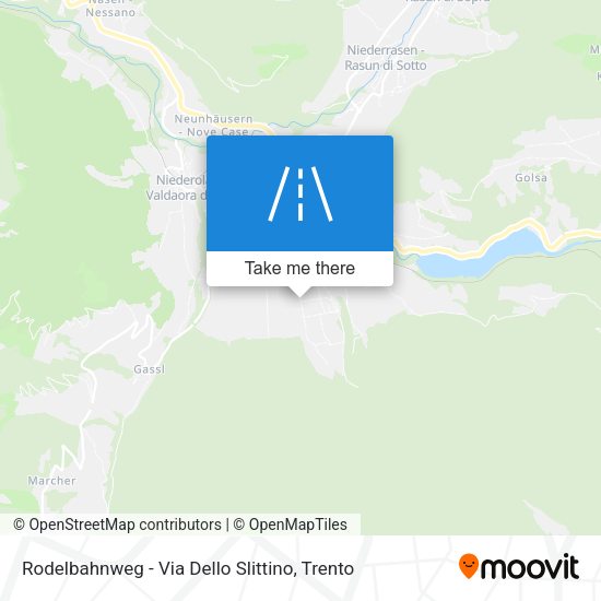 Rodelbahnweg - Via Dello Slittino map