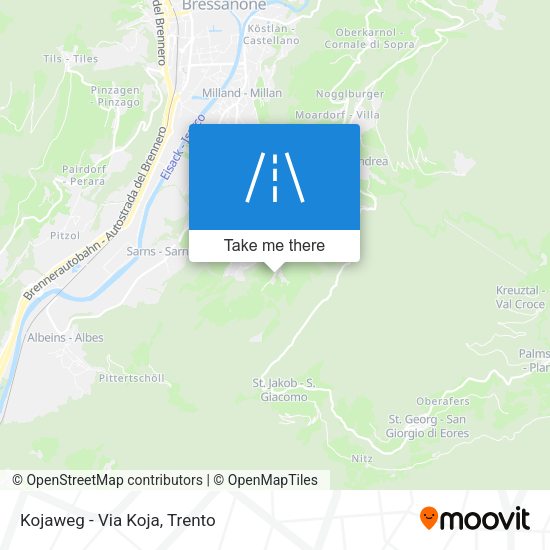 Kojaweg - Via Koja map