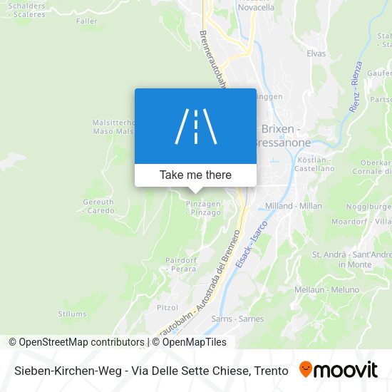 Sieben-Kirchen-Weg - Via Delle Sette Chiese map
