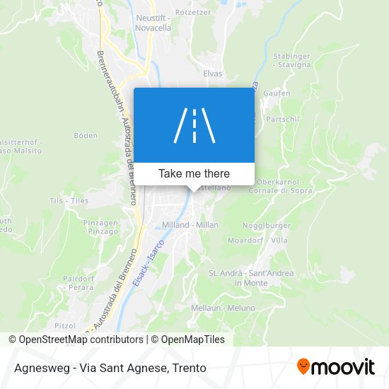 Agnesweg - Via Sant Agnese map