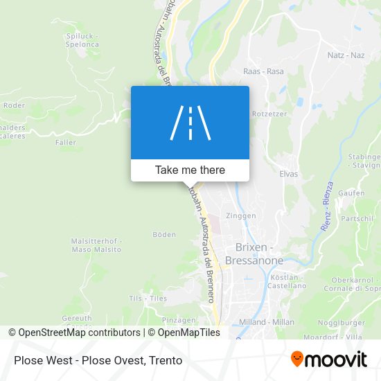 Plose West - Plose Ovest map