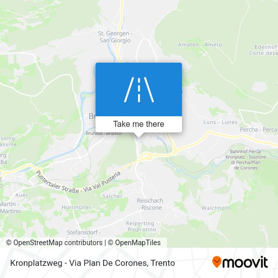 Kronplatzweg - Via Plan De Corones map
