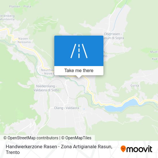 Handwerkerzone Rasen - Zona Artigianale Rasun map