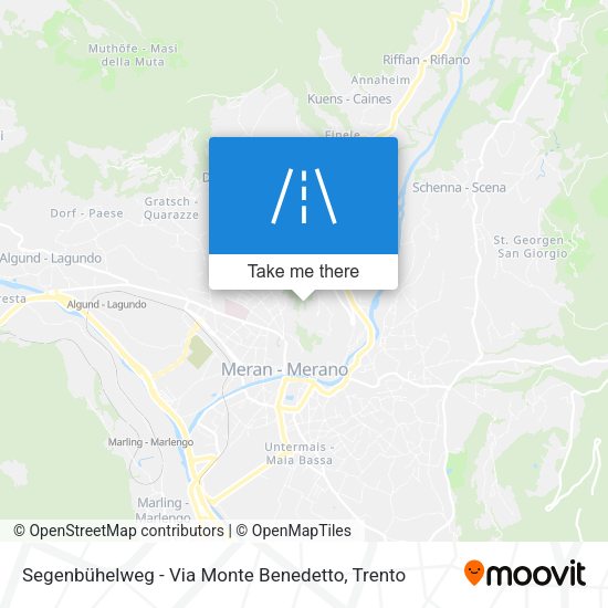 Segenbühelweg - Via Monte Benedetto map