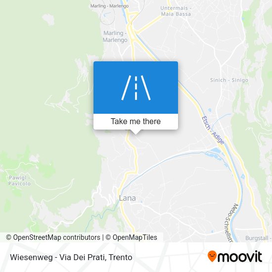 Wiesenweg - Via Dei Prati map