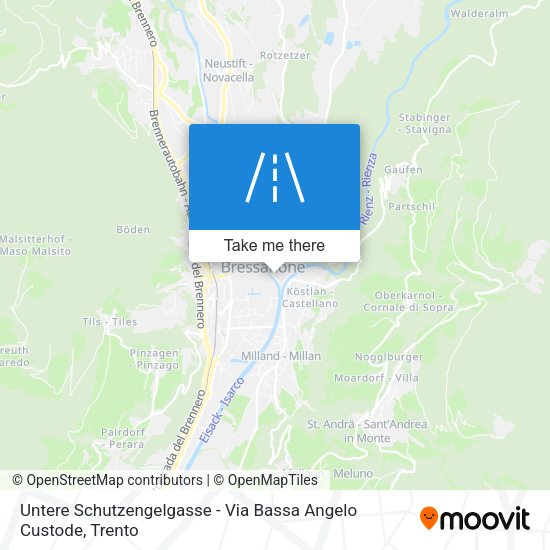 Untere Schutzengelgasse - Via Bassa Angelo Custode map